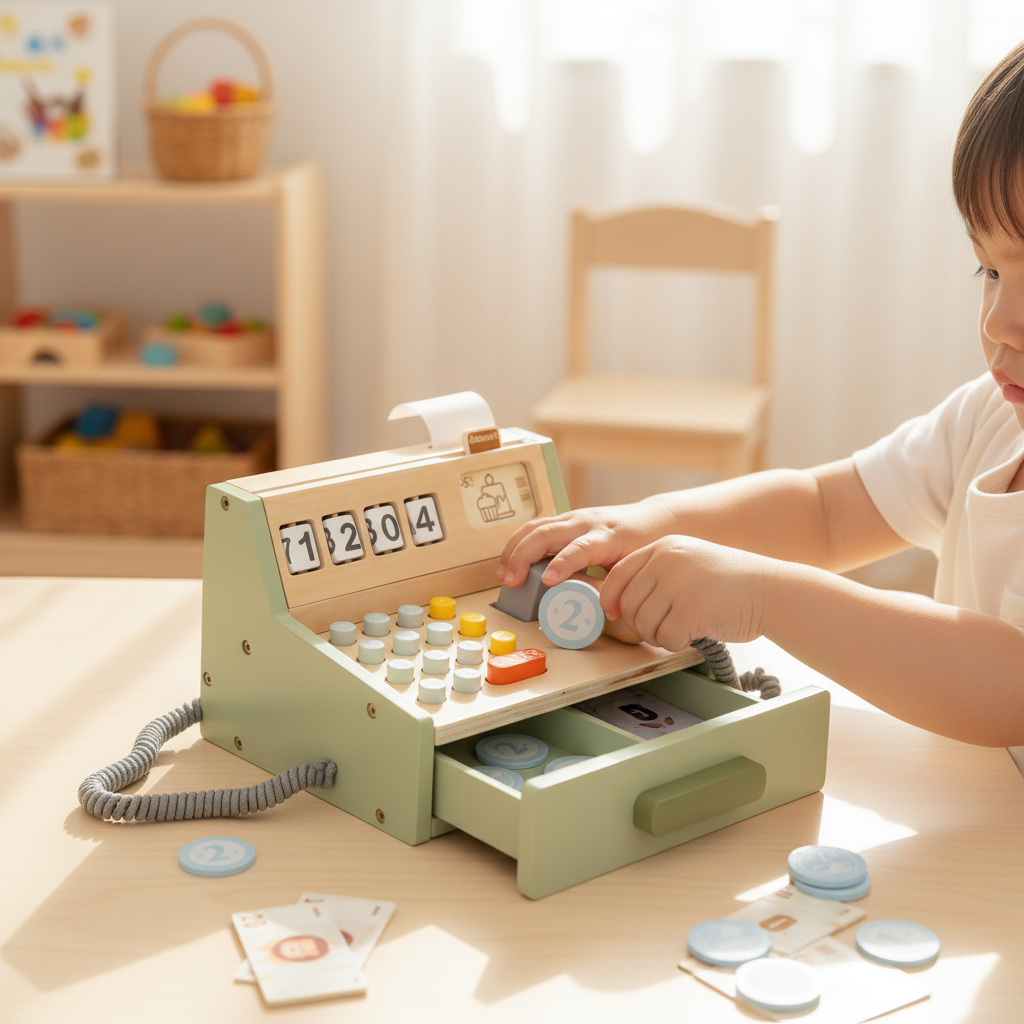 Wooden Cash Register