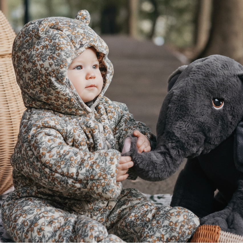 Nordic Print Hooded Romper