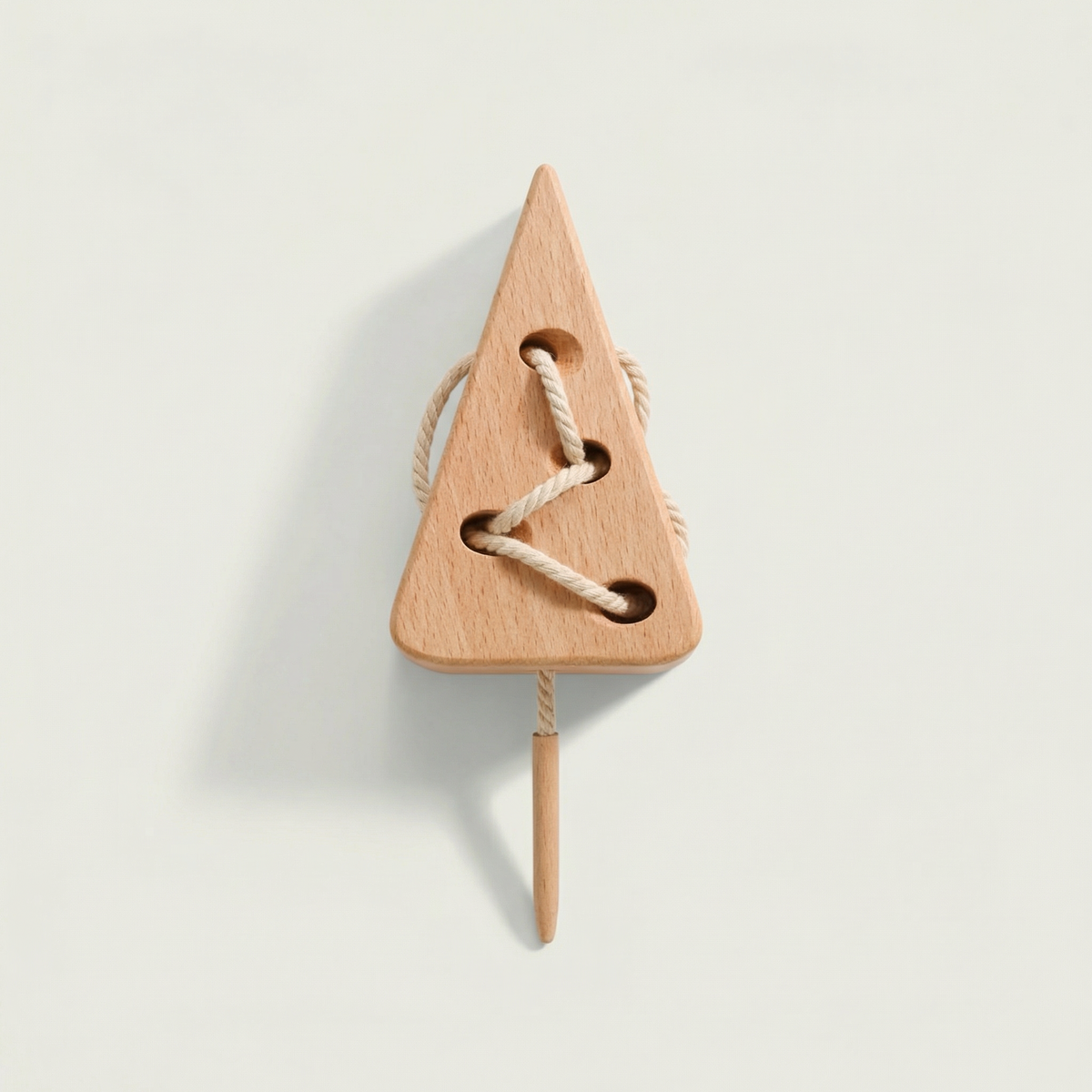 Wooden Cheese Lacing Toy