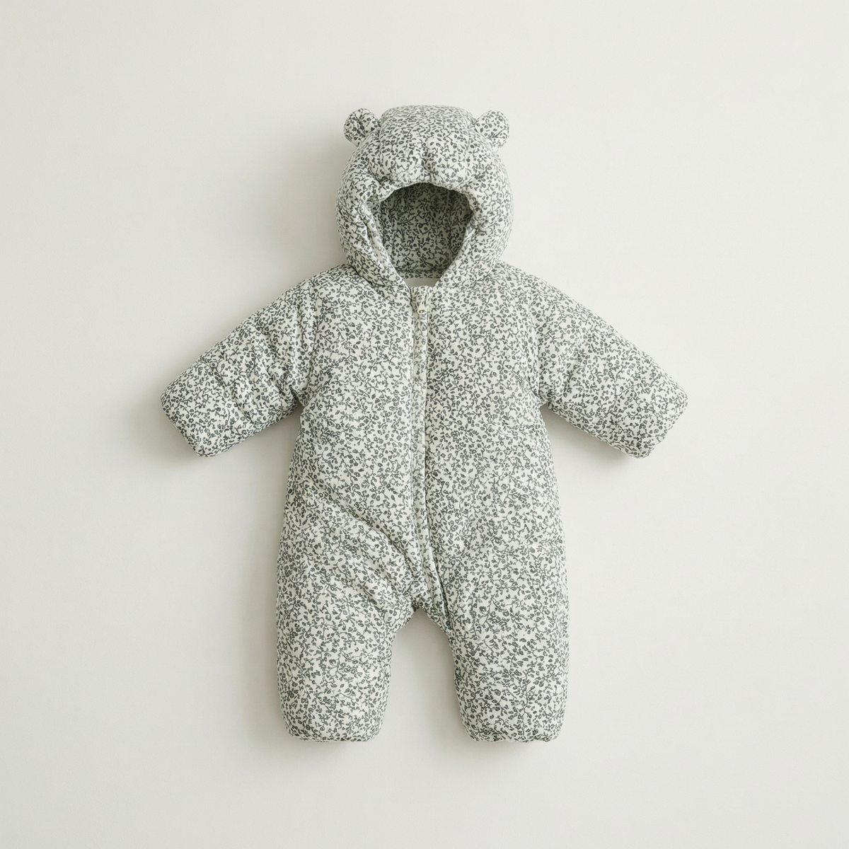 Nordic Print Hooded Romper
