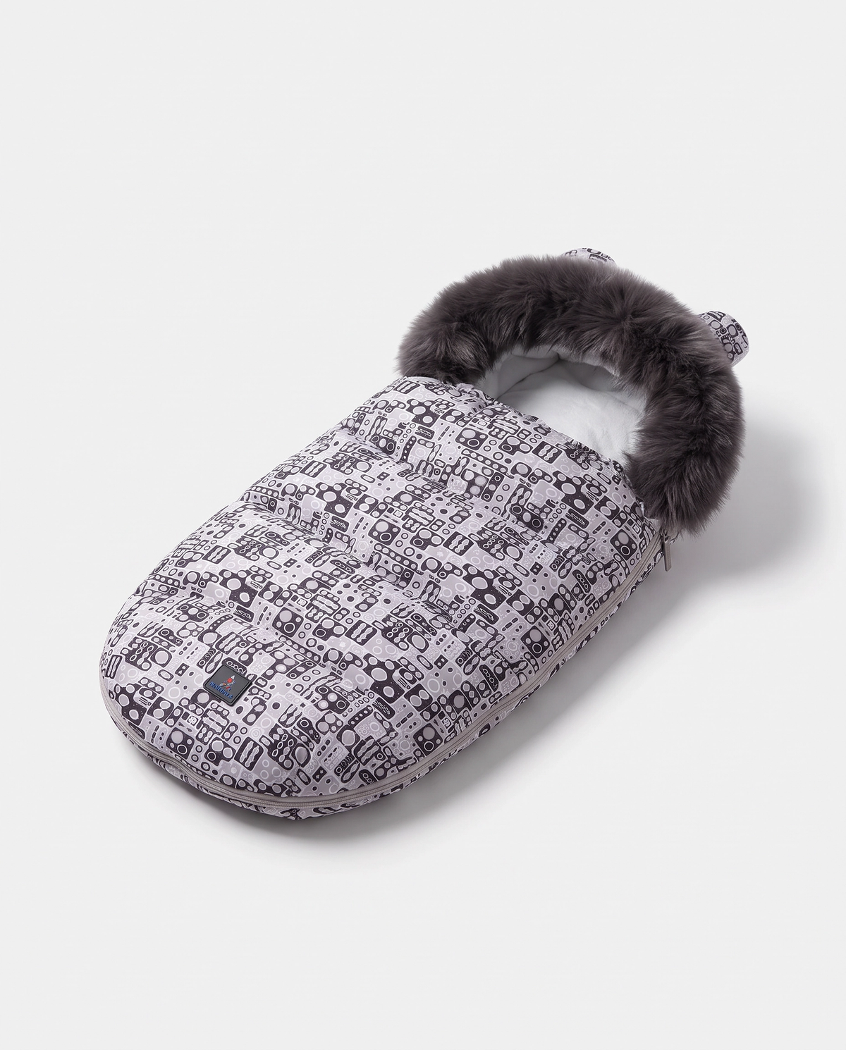 Patterned Faux-Fur Footmuff