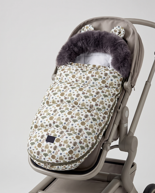 Patterned Faux-Fur Footmuff