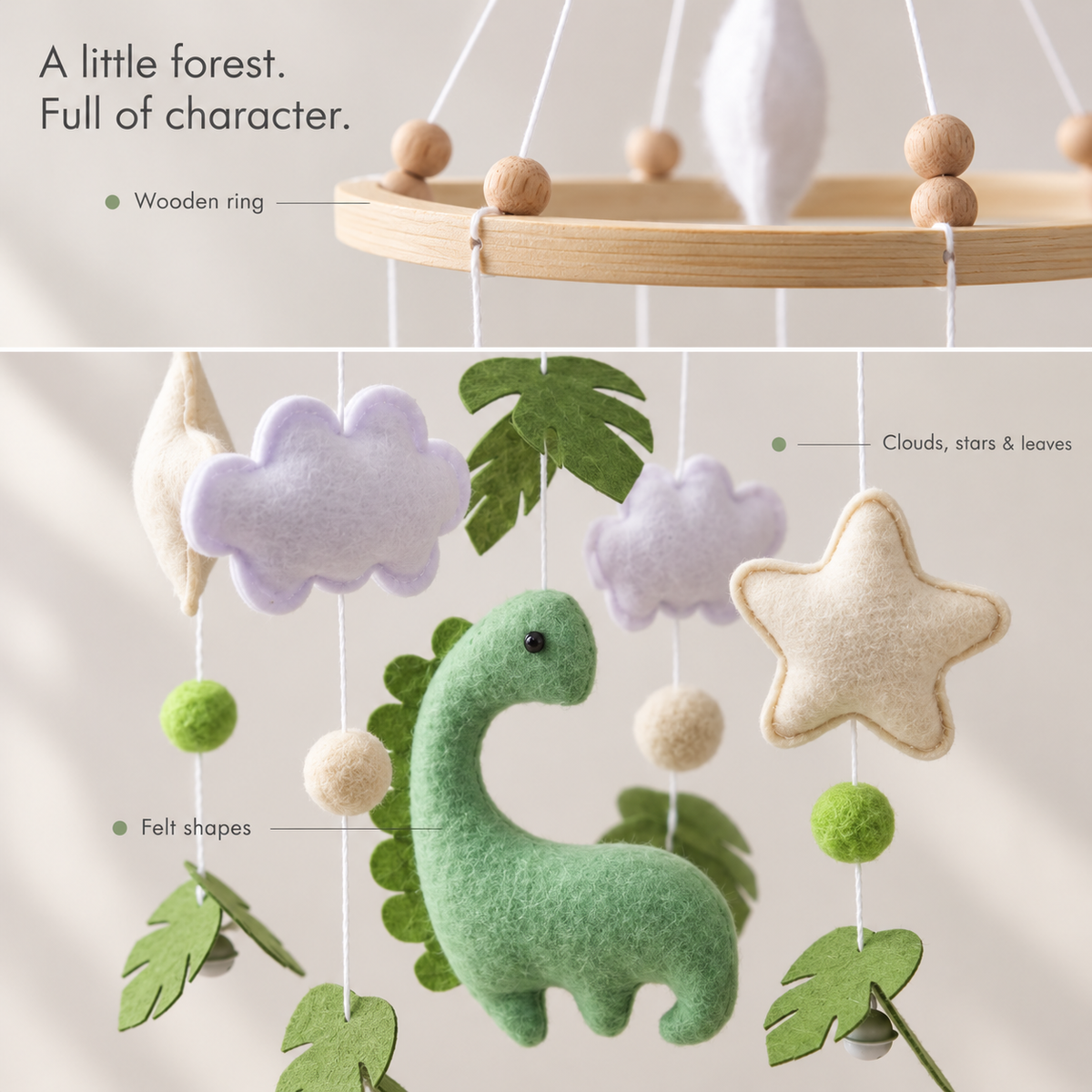 Dino Forest Felt Mobile