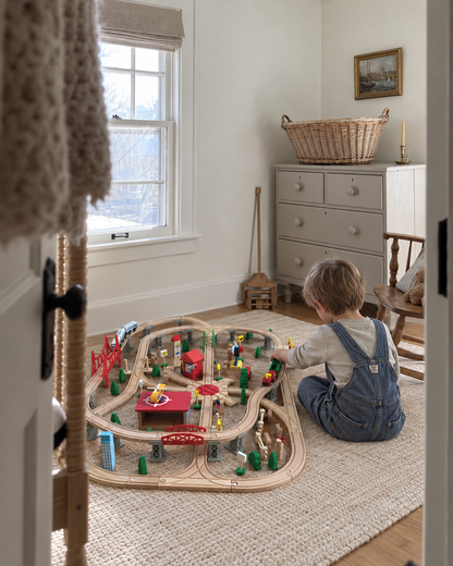 Wooden City Train Set