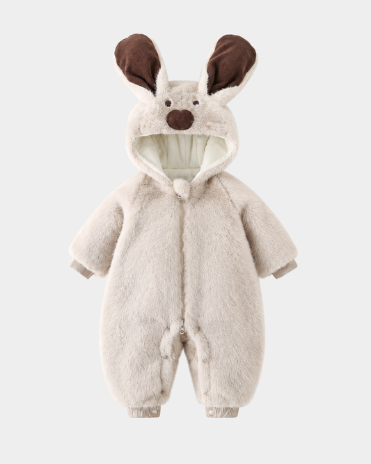 Puppy Ears Plush Jumpsuit
