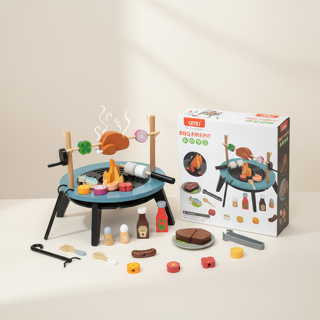 Wooden Campfire Play Set