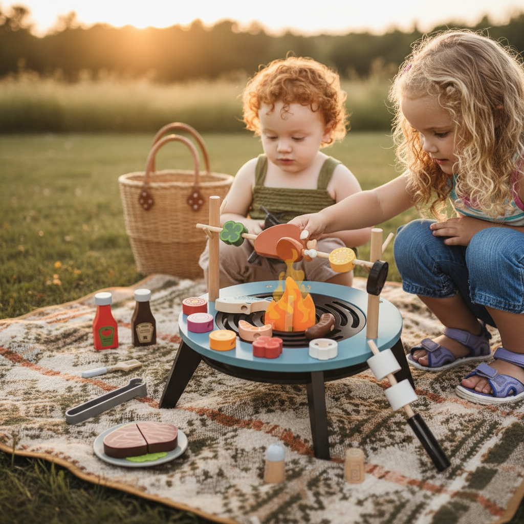 Wooden Campfire Play Set