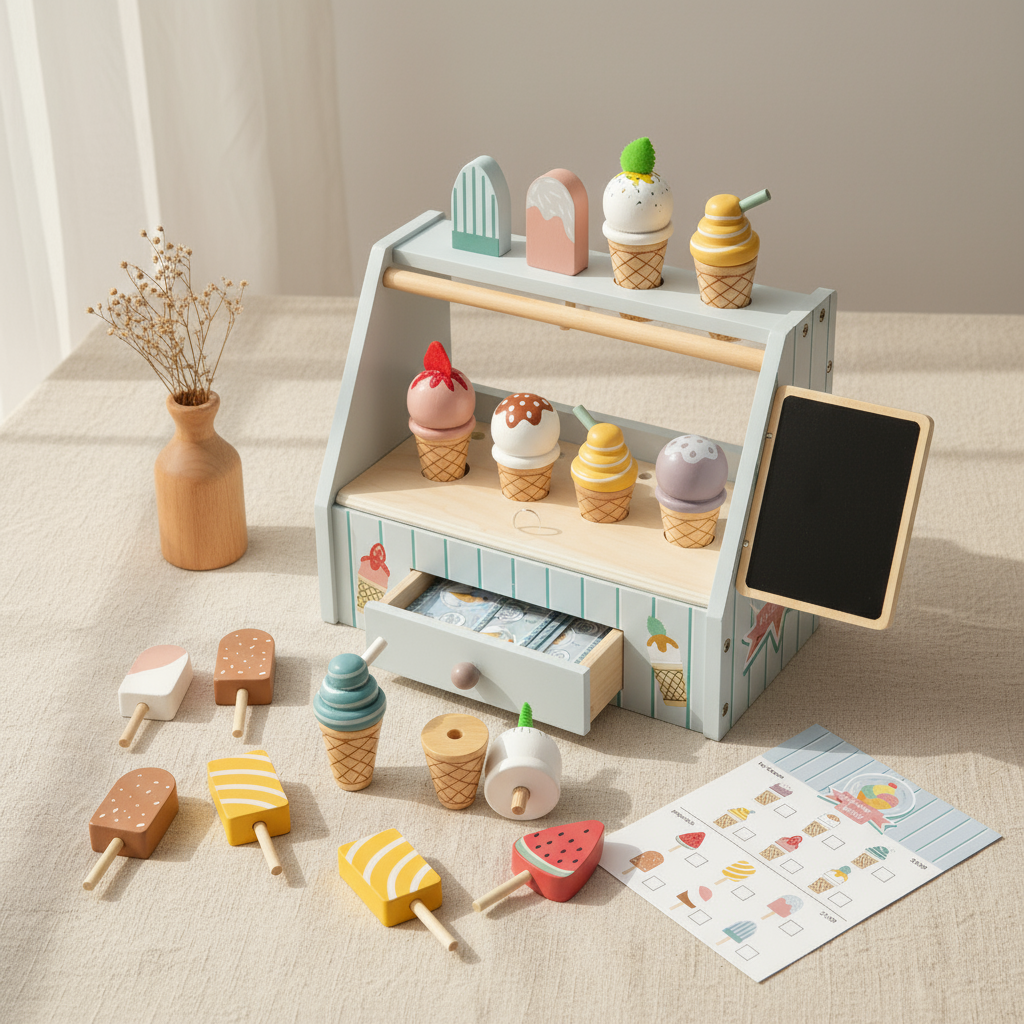 Wooden Ice Cream Shop