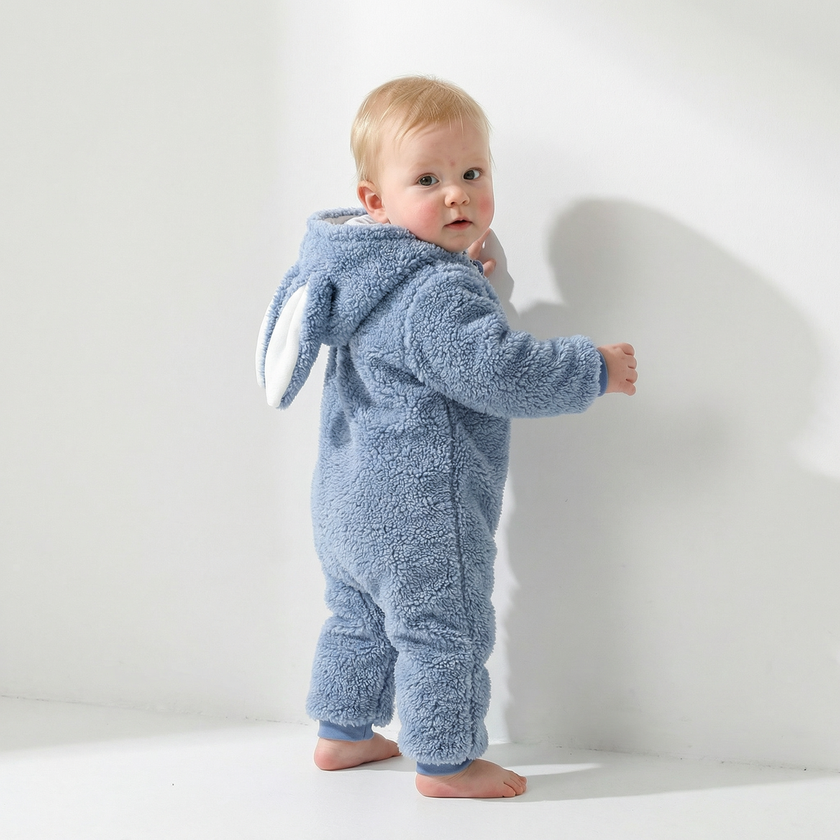 Bunny Ear Fleece Romper