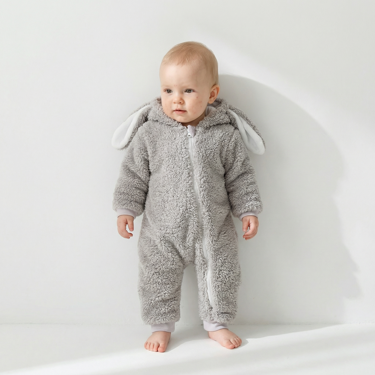 Bunny Ear Fleece Romper