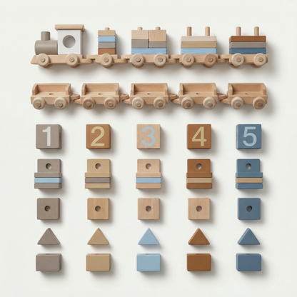 Wooden Number Train