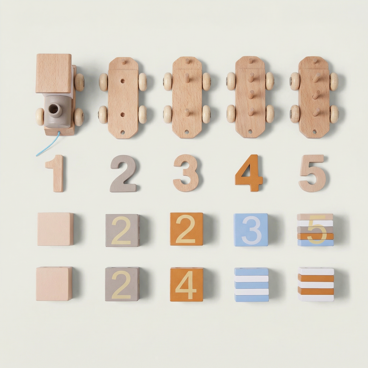 Wooden Number Train