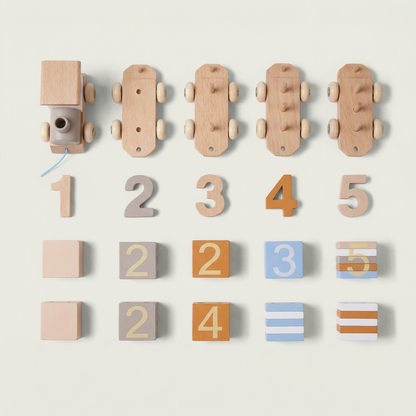 Wooden Number Train