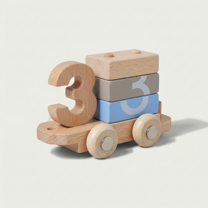 Wooden Number Train