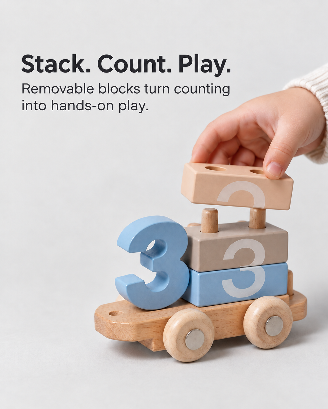 Wooden Number Train