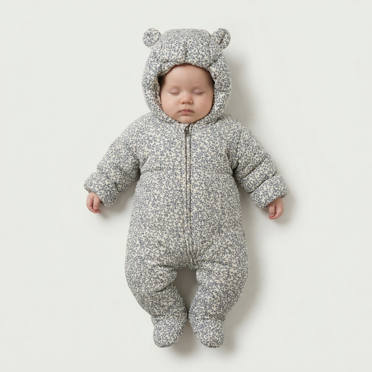 Nordic Print Hooded Romper
