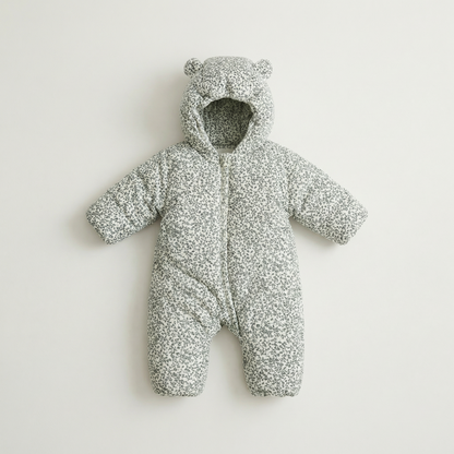 Nordic Print Hooded Romper