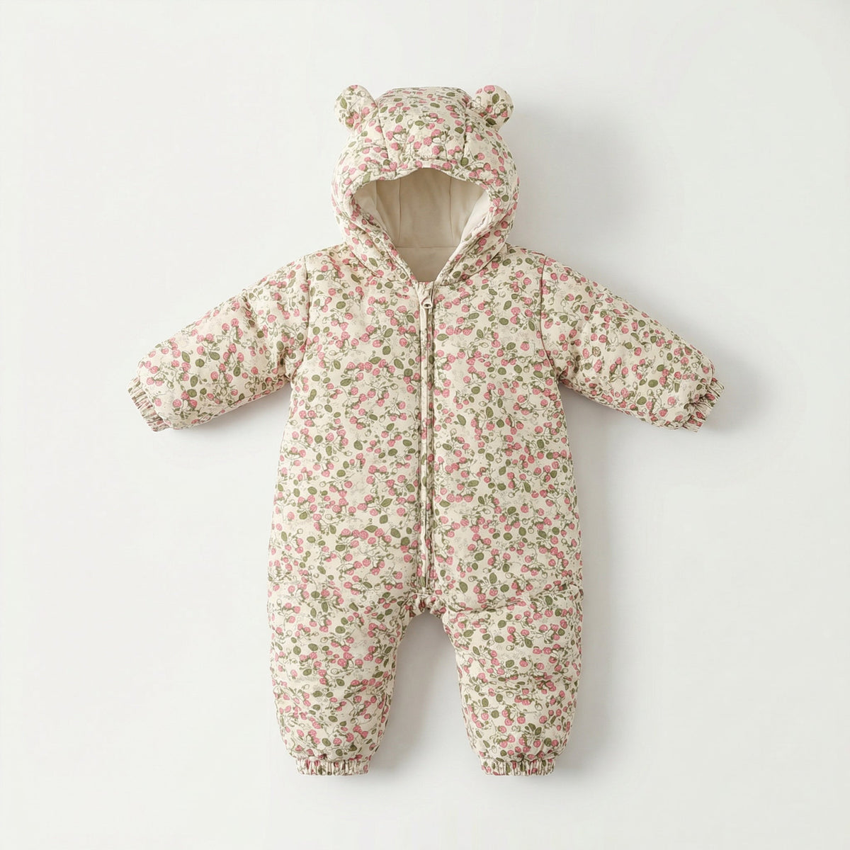 Nordic Print Hooded Romper