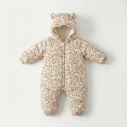 Nordic Print Hooded Romper