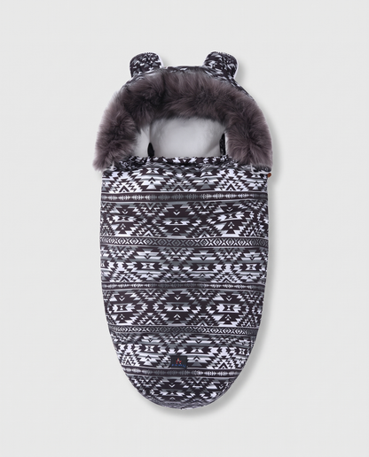 Patterned Faux-Fur Footmuff