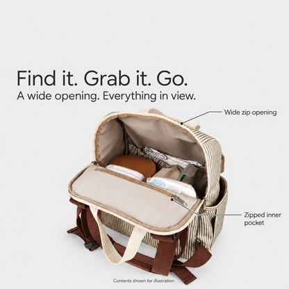 Striped Changing Backpack Set