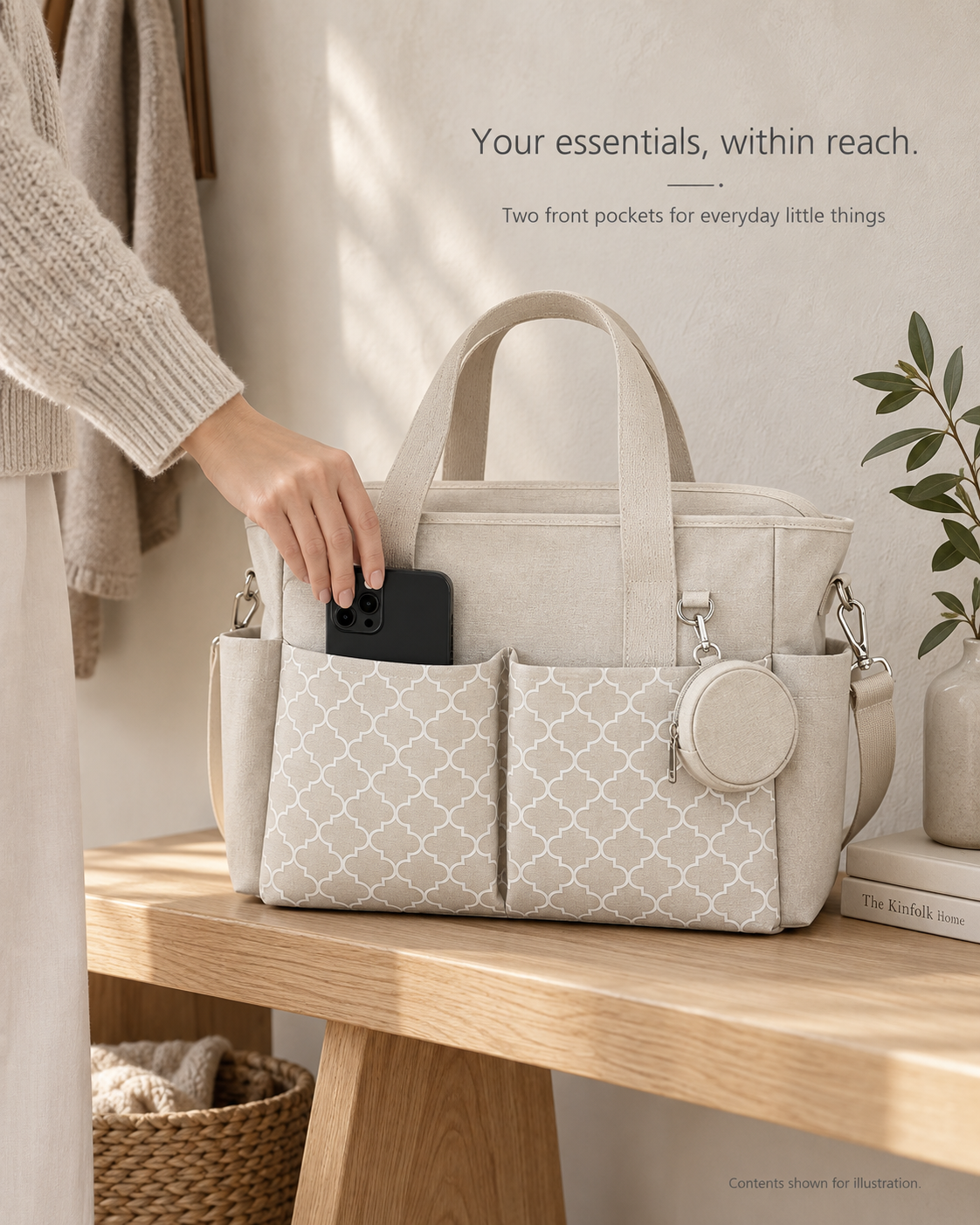 Changing Tote with Pacifier Case