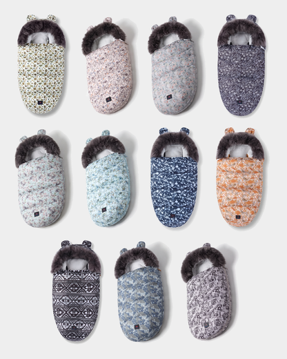 Patterned Faux-Fur Footmuff