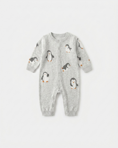 Penguin Knit Romper
