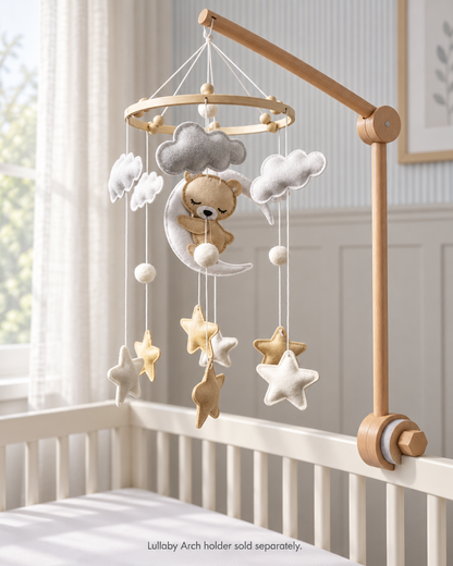 Bear on the Moon Felt Mobile