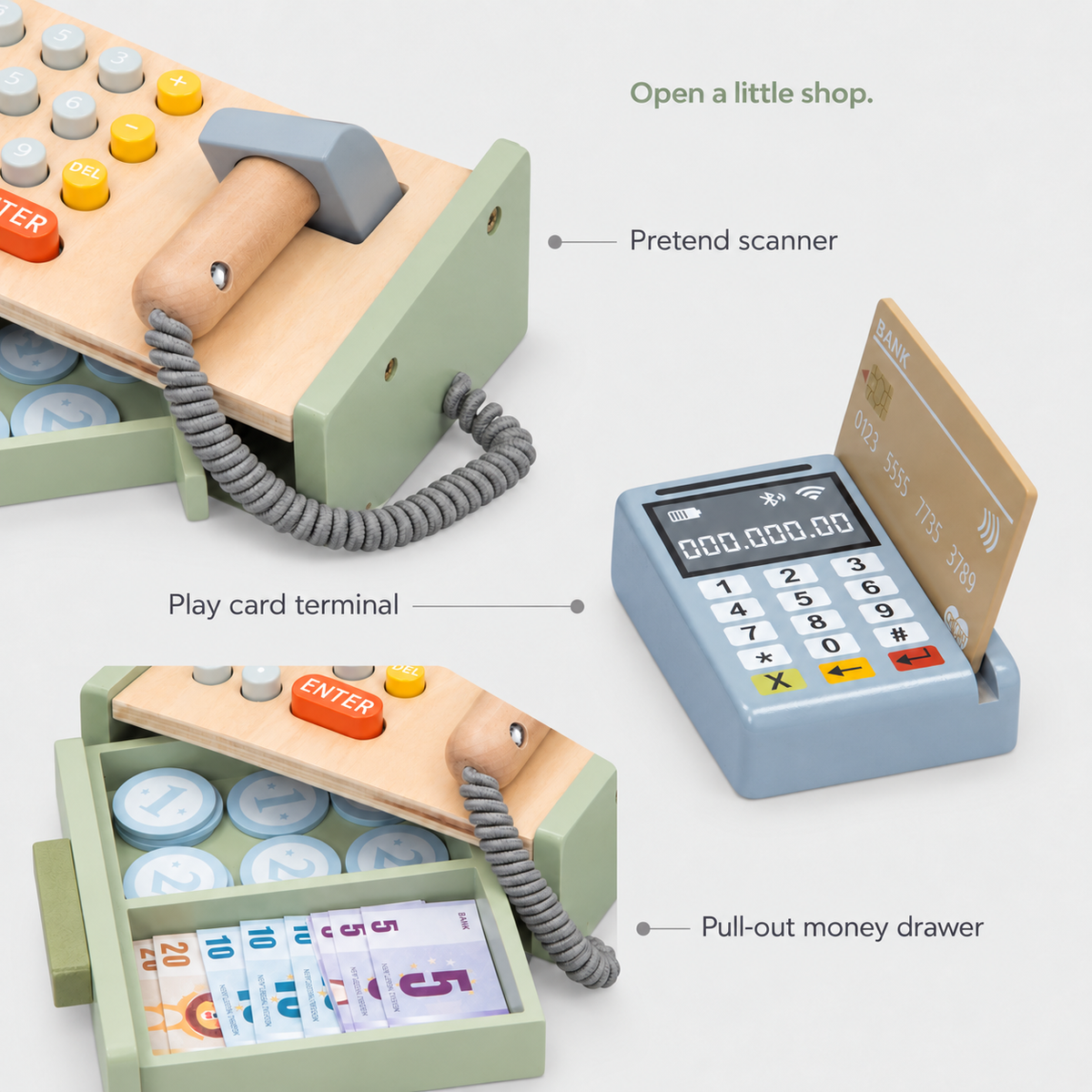 Wooden Cash Register