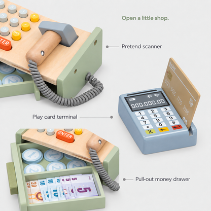 Wooden Cash Register