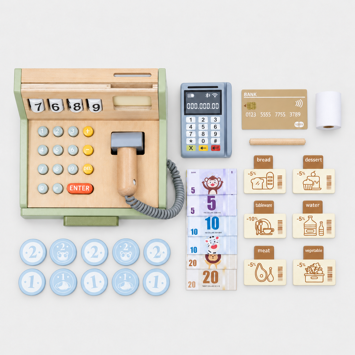 Wooden Cash Register